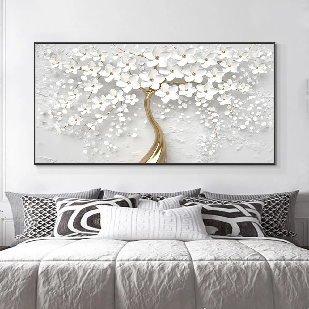 Abstract Floral Big Blossom Petal Tree Wall Art Fine Art Canvas Prints Picture For Living Room Bedroom Salon Art Decor