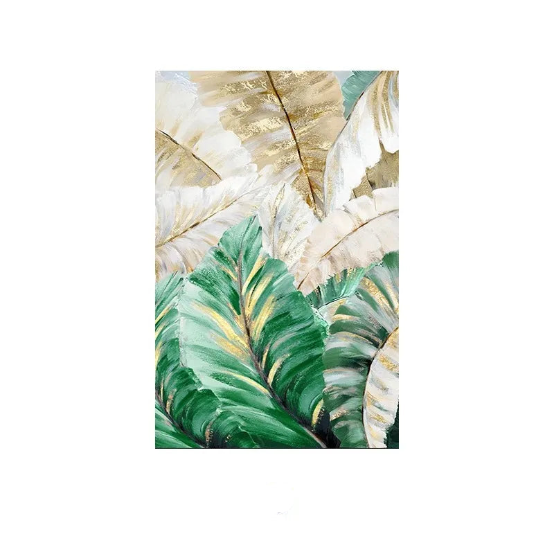 Abstract Green Leaves Modern Botanical Abstract Green Leaves Wall Art Fine Art Canvas Prints Pictures For Living Room Dining Room Art Decor 2025