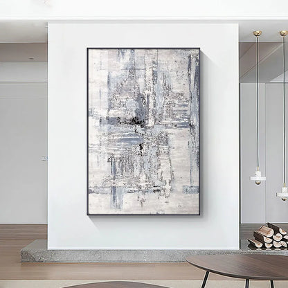 * Hand Painted * Modern Abstract Minimalist Oil Painting Large Format Picture For Contemporary Living Room Wall Decor