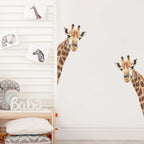 Cute Giraffe Nursery Animal Wall Sticker For Kid's Bedroom Removable Peel & Stick PVC Wall Decal Mural For Creative DIY Home Decor