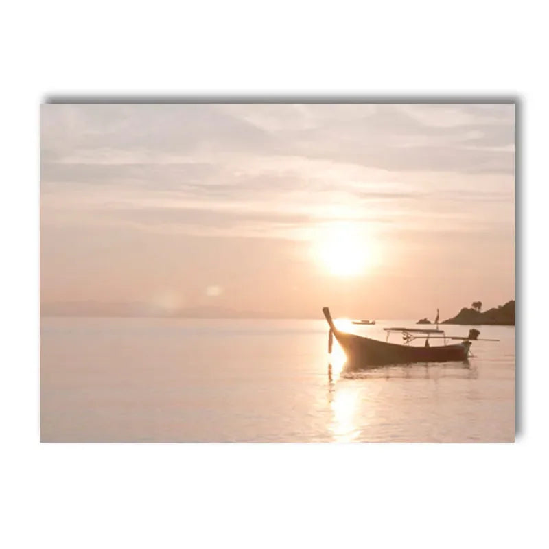 Tranquil Sunset Seascape Landscapes Wall Art Fine Art Canvas Prints Gallery Pictures For Living Room Bedroom Modern Pictures Of Calm