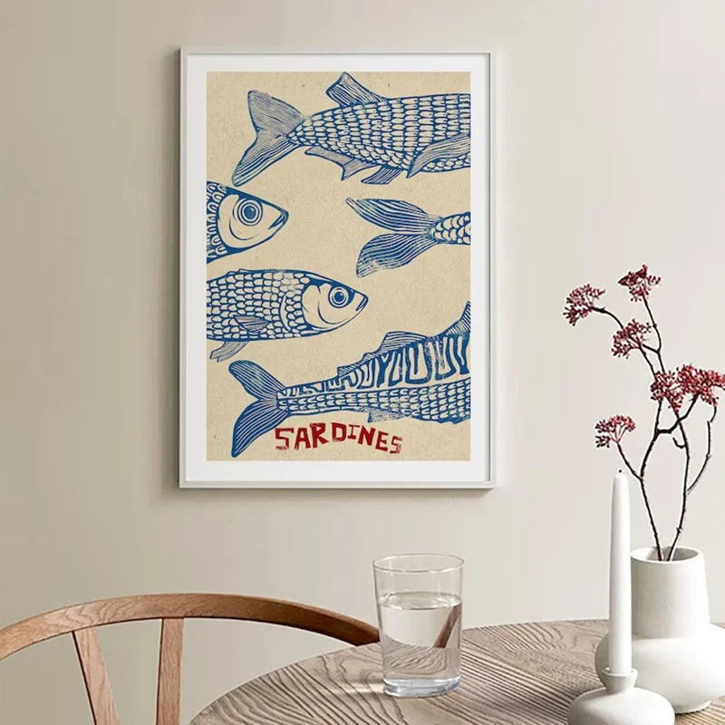 Retro Coffee Quote Canvas – Fun Kitchen Wall Art with Cartoon Characters & Espresso Humor 2025