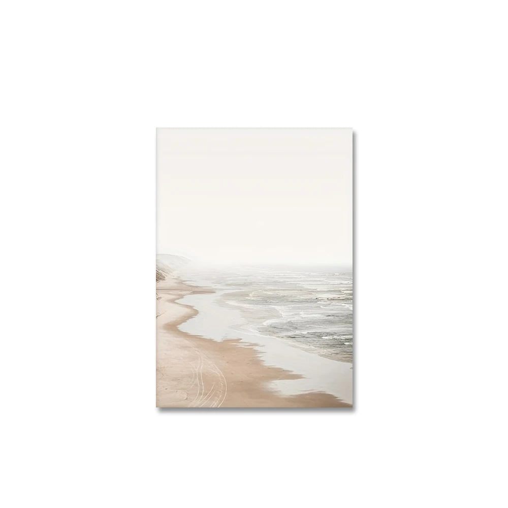 * Featured Sale * Minimalist Coastline Seascape Landscape Wall Art Fine Art Canvas Prints Pictures Of Calm For Living Room Bedroom Home Decor