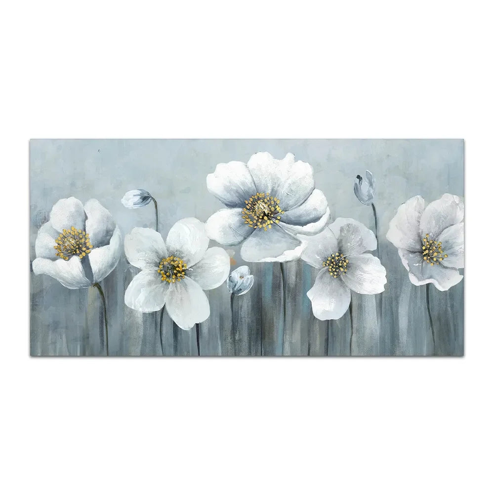 * Featured Sale * Vintage Retro Floral Wide Format Wall Art Fine Art Canvas Prints Modern Botanical Pictures For Living Room Bedroom Art Decor