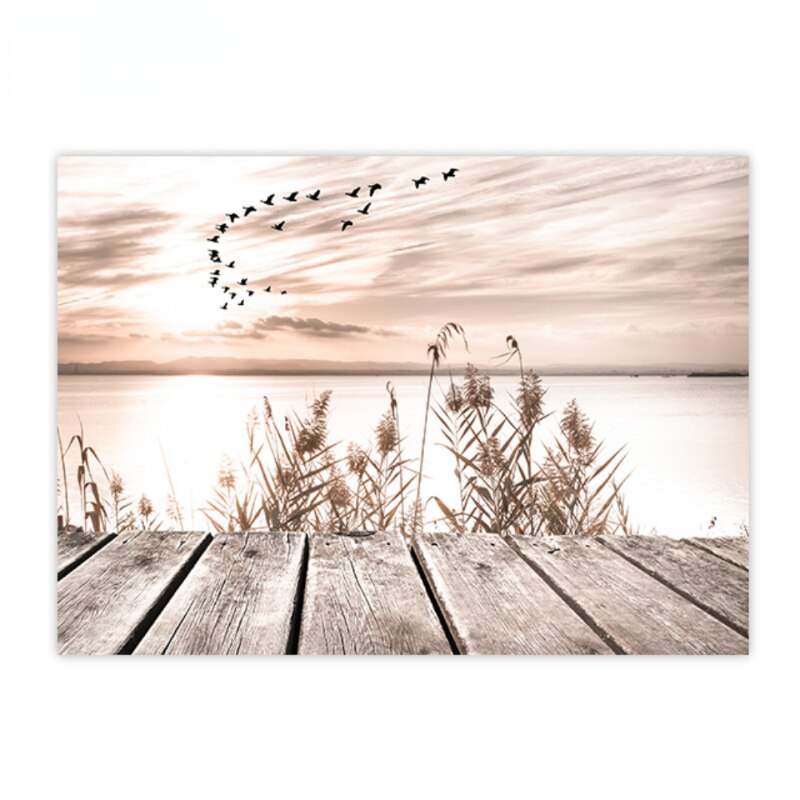 Simple Lifestyle Nordic Seascape Landscape Gallery Wall Art Pictures For Modern Living Room Bedroom Scandinavian Home Decor