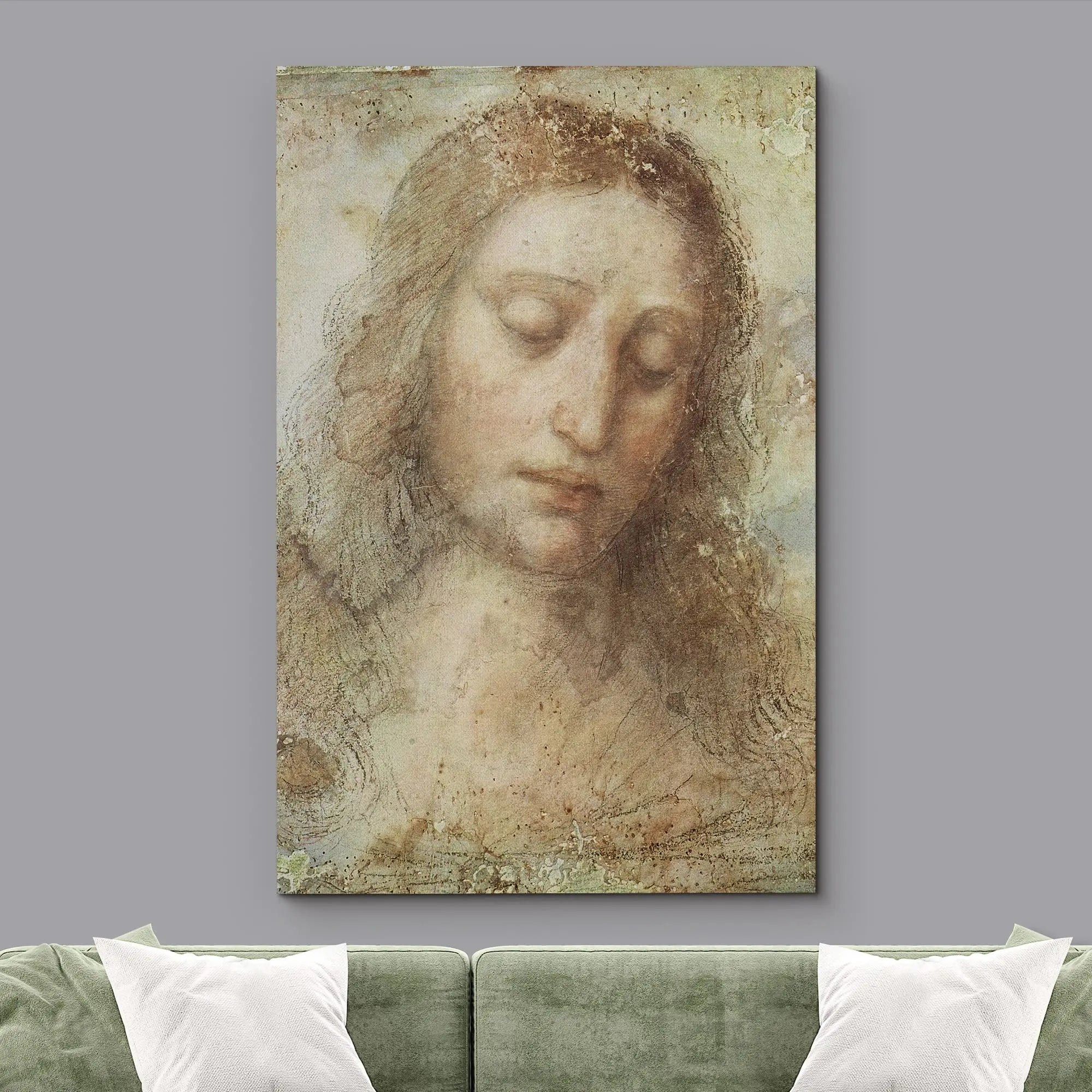 Classic Painting Vitruvian Man, Study of Proportions by Leonardo da Vinci Fine Art Canvas Print Famous Paintings Wall Art Home Office Decor