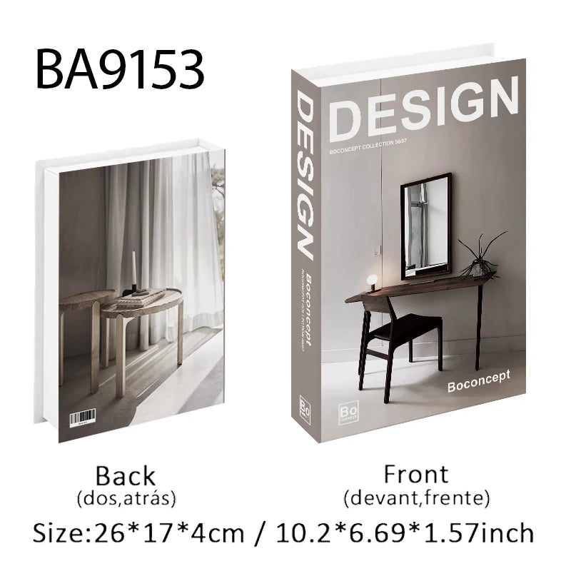 Trendy Chic Faux Books – Decorative Book Storage Boxes with Stylish Covers for Coffee Table Scandinavian Style Contemporary Home Décor