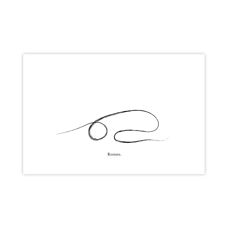 Minimalist Yoga Posters Wall Art Line Art Fine Art Canvas Prints Pictures For Meditation Studio Living Room Bedroom Art For Simple Living 2025