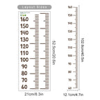 Cute Bear Zebra Giraffe Height Measurement Chart Wall Sticker Removable Peel & Stick Wall Decal For Children's Room Creative DIY Home Decor