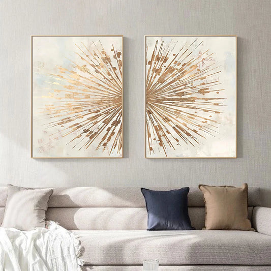 * Featured Sale * Modern Abstract Geometrical Wall Art Fine Art Canvas Prints Pictures For Living Room Dining Room Bedroom Art Decor