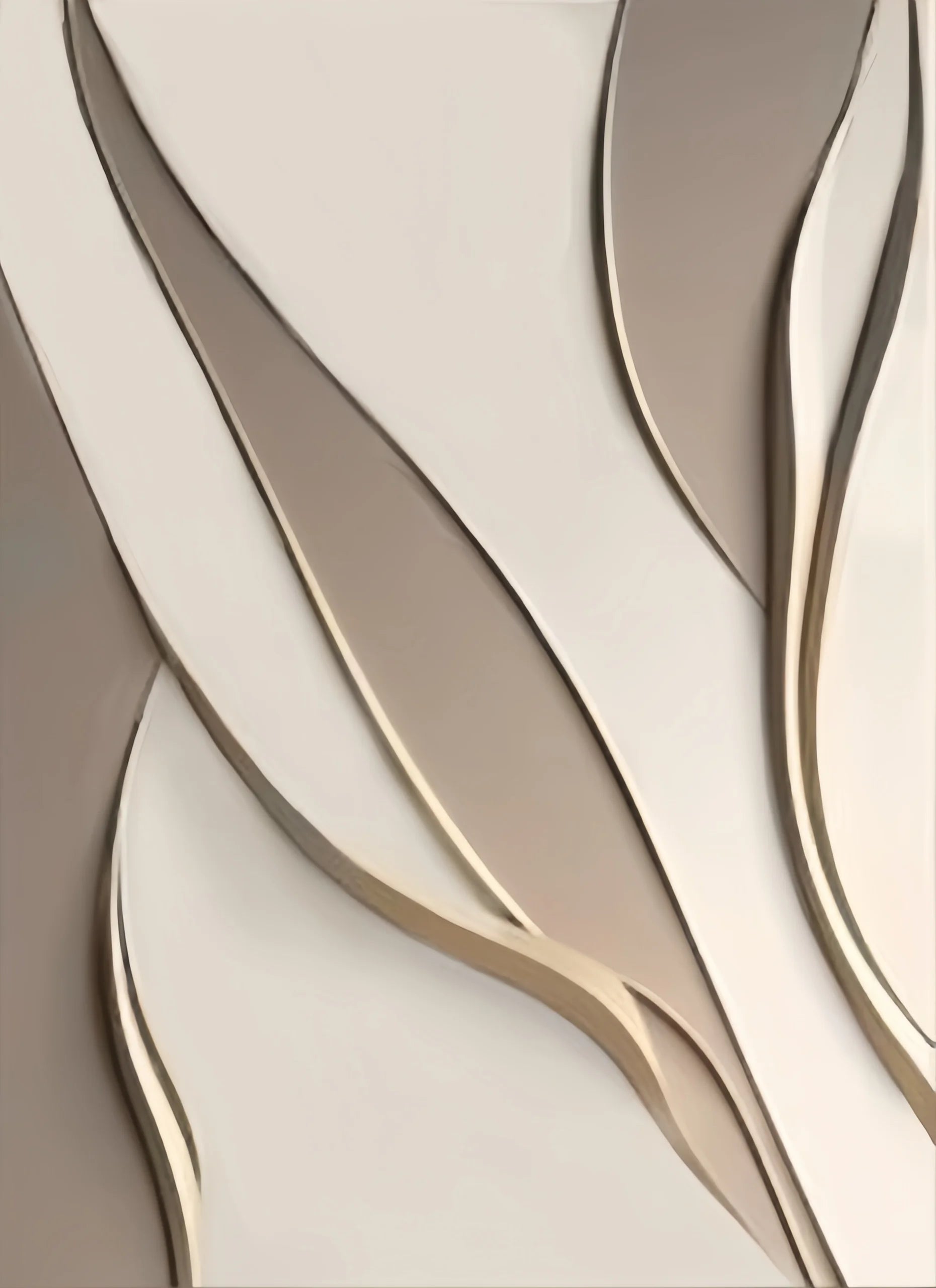 Modern Abstract Flowing Wavy Design Wall Art Fine Art Canvas Print Picture For Entryway Foyer Living Room Art Decor