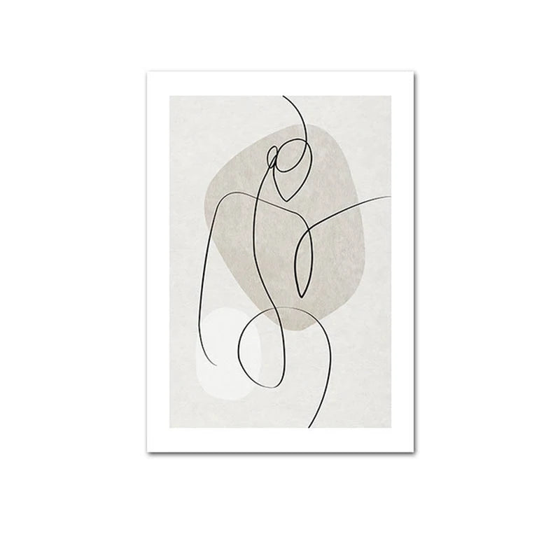 Scandinavian Minimalist Geometric Dark Neutral Colors Wall Art Fine Art Canvas Prints Modern Abstract Pictures For Living Room Home Decor