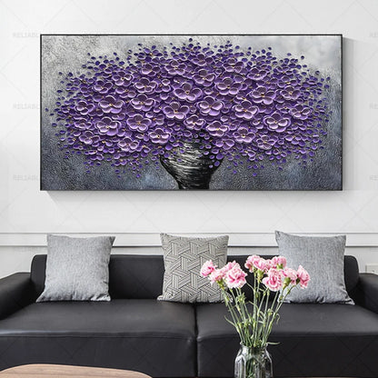 Modern Abstract Flower Tree Wall Art Fine Art Canvas Prints Large Sizes Pictures For Living Room Bedroom Home Office Art Decor