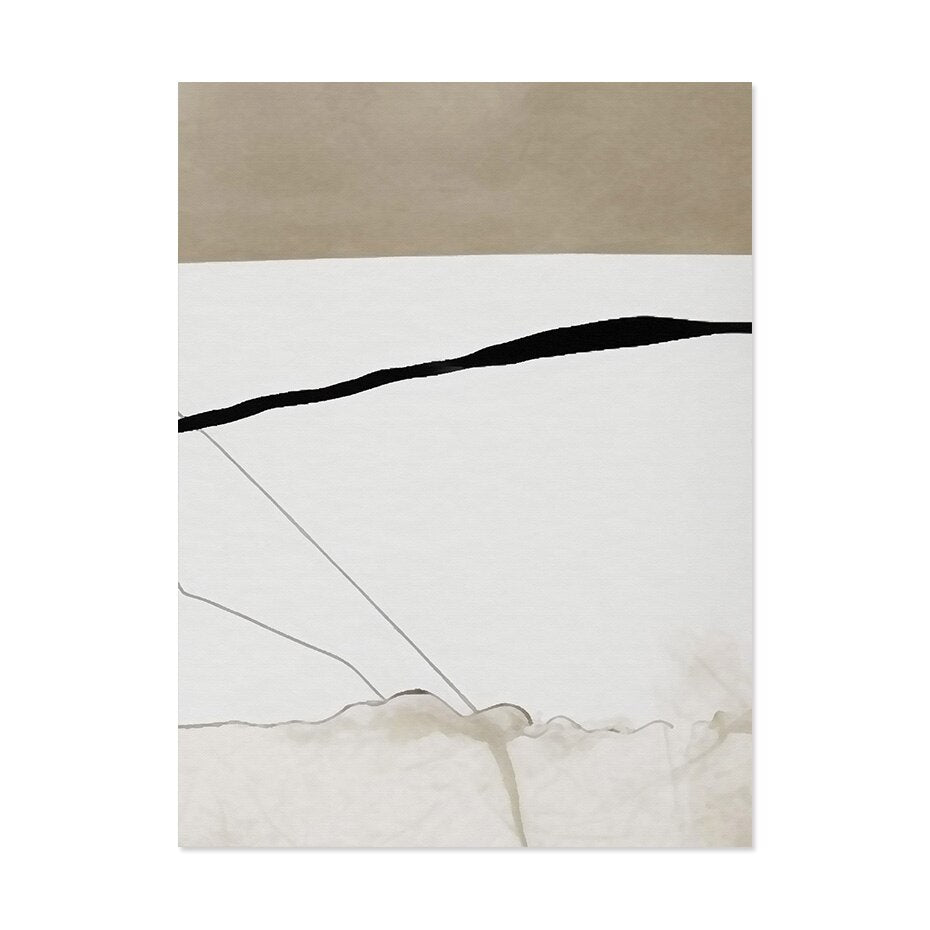 Modern Abstract Light Luxury Color Black Beige Black Wall Art Fine Art Canvas Prints For Contemporary Loft Living Room Home Office Decor