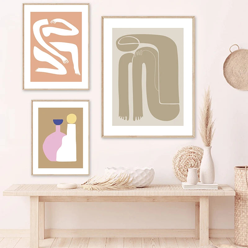 Abstract Minimalist Still Life Figure Fine Art Canvas Prints Posters Pictures For Living Room Bedroom Modern Home Art Decor