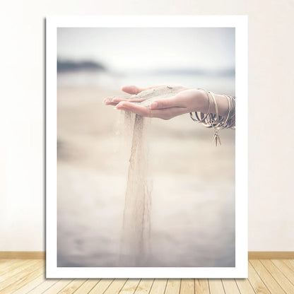 Sandy Beach Sea Grass Landscape Wall Art Fine Art Canvas Prints Pictures Of Calm Gallery Wall Art For Living Room Inspirational Home Decor