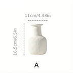 Minimalist Ceramic Nordic Vase Modern Abstract Design Porcelain Hollow Vase For Contemporary Living Room Creative Floral Displays