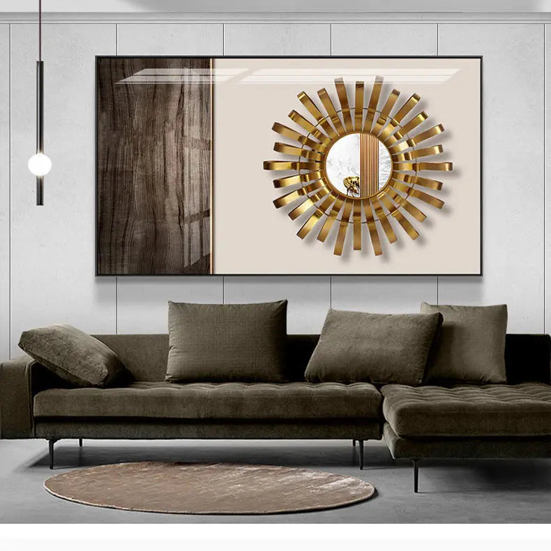 Modern Abstract Architectural Artforms Wall Art Fine Art Canvas Prints Black Brown Golden Beige Pictures For Luxury Loft Living Room Lifestyle Art Decor