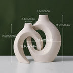 Ceramic Snuggle Vase For Creative Floral Decoration Modern Art Sculpture For Living Room Coffee Tabletop Ornament For Nordic Home Decoration
