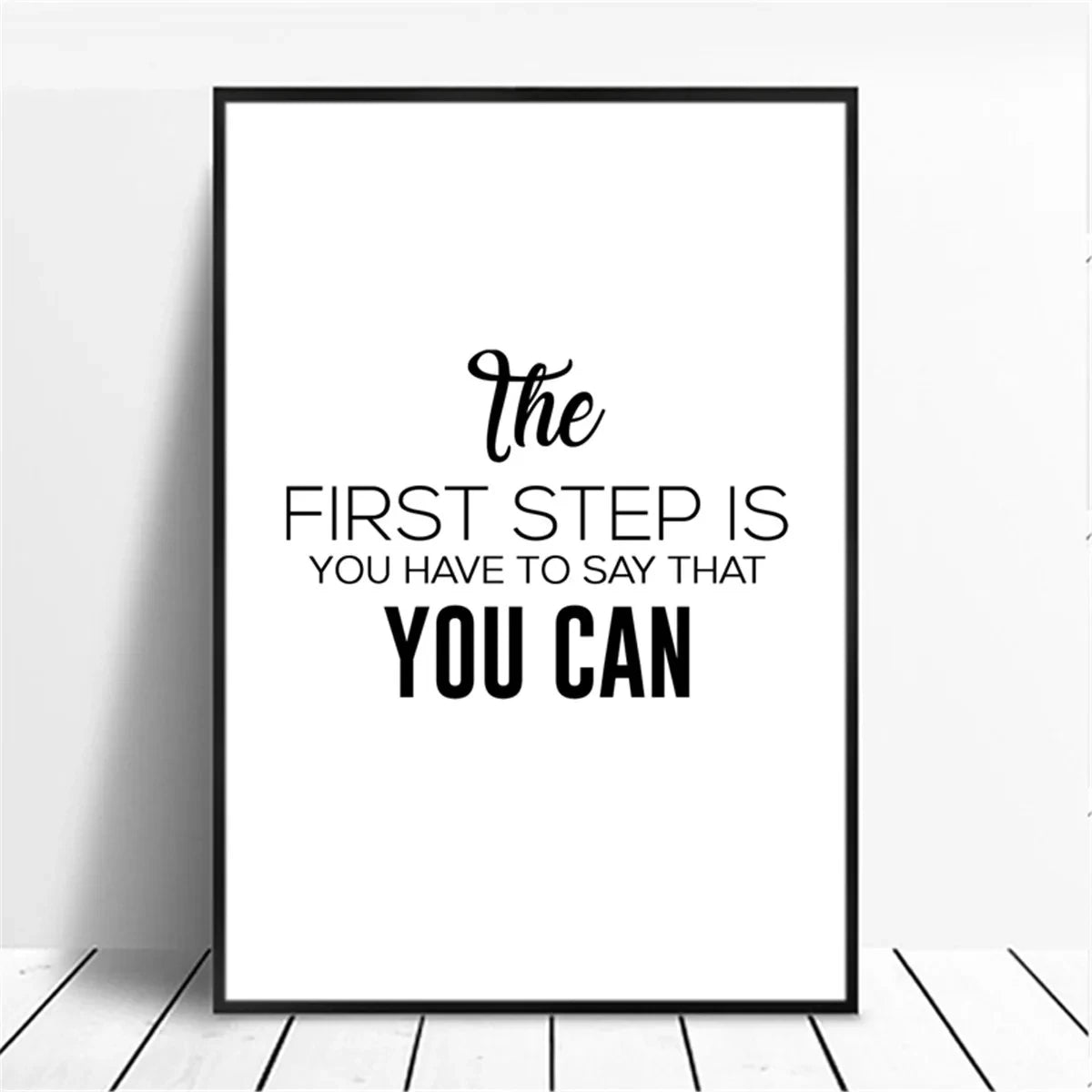 Positive Energy Black & White Quote Poster Wall Art Fine Art Canvas Prints Minimalist Motivational Quotation Pictures For Inspirational Home Decor