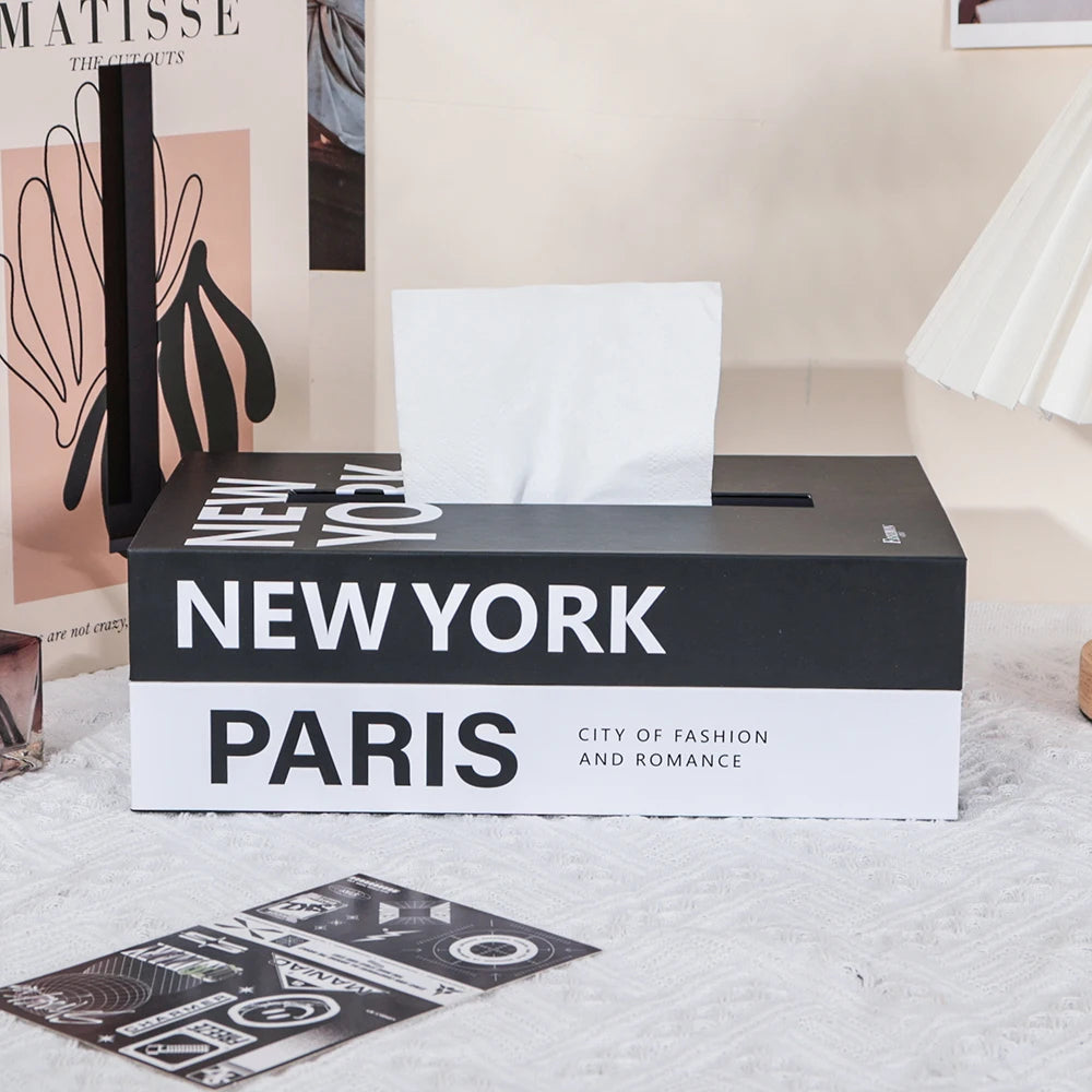 Luxury Faux Book Tissue Box – Sophisticated Tabletop Accent & Storage Solution For Upscale Boutique Home Decor