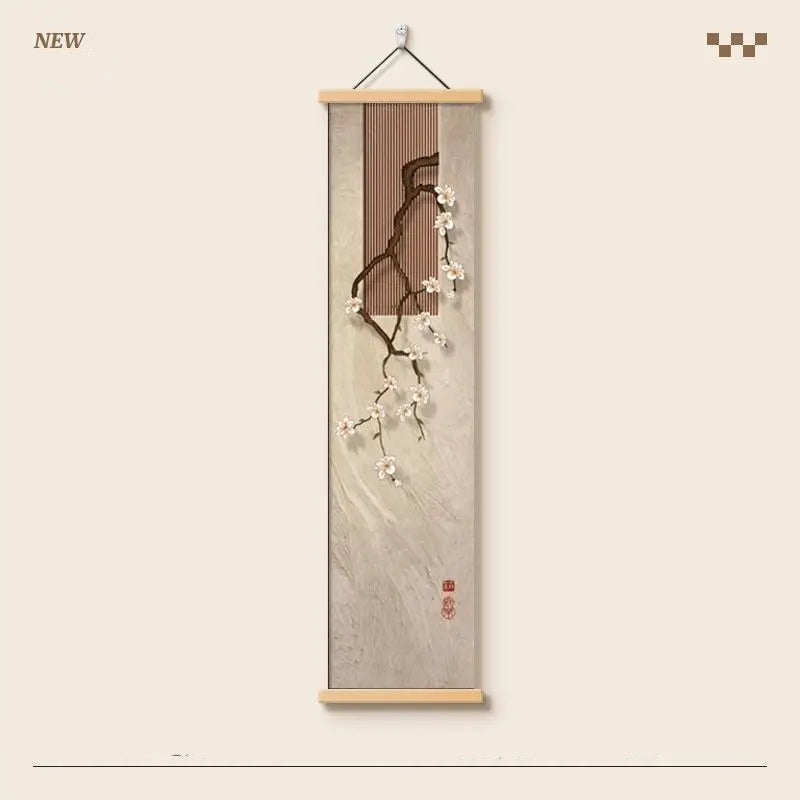 Oriental Zen Hanging Tapestry Print Wall Art For Living Room Dining Room Entryway Art For Contemporary Home Decor