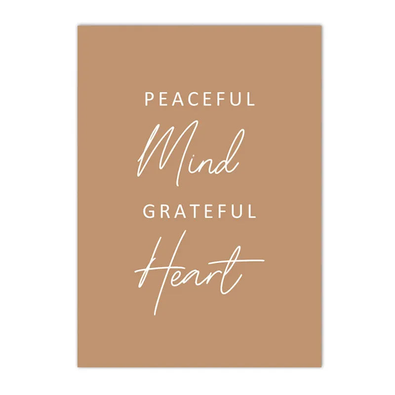 Minimalist Abstract Mindfulness Quotes Wall Art Fine Art Canvas Prints Neutral Toned Artworks For Living Room Gallery Wall Home Decor