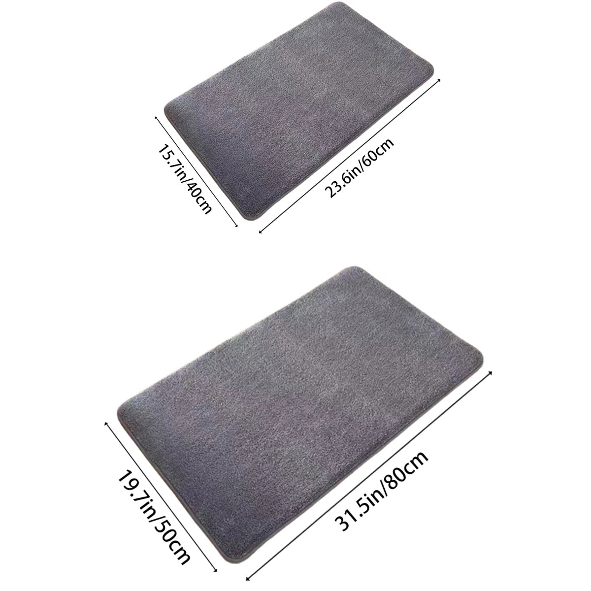 Ultra Absorbent Nordic Bath Mat Shower Room Floor Mat Super Anti-Slip Cushioned Soft Velvet Shower Mat For Washroom