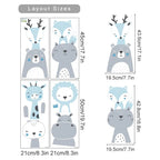 Cute Lion Giraffe Reindeer & Friends Wall Decals Removable Peel & Stick Wall Stickers High Quality Nursery Vinyl For Creative DIY Wall Decor