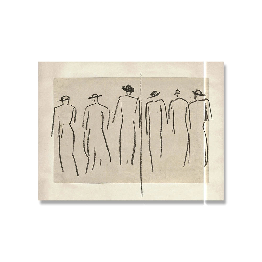 * Featured Sale * Vintage Vogue Gallery Wall Art Landscapes Portrait Floral Abstract Portrait Sketch Fine Art Canvas Prints Pictures For Living Room