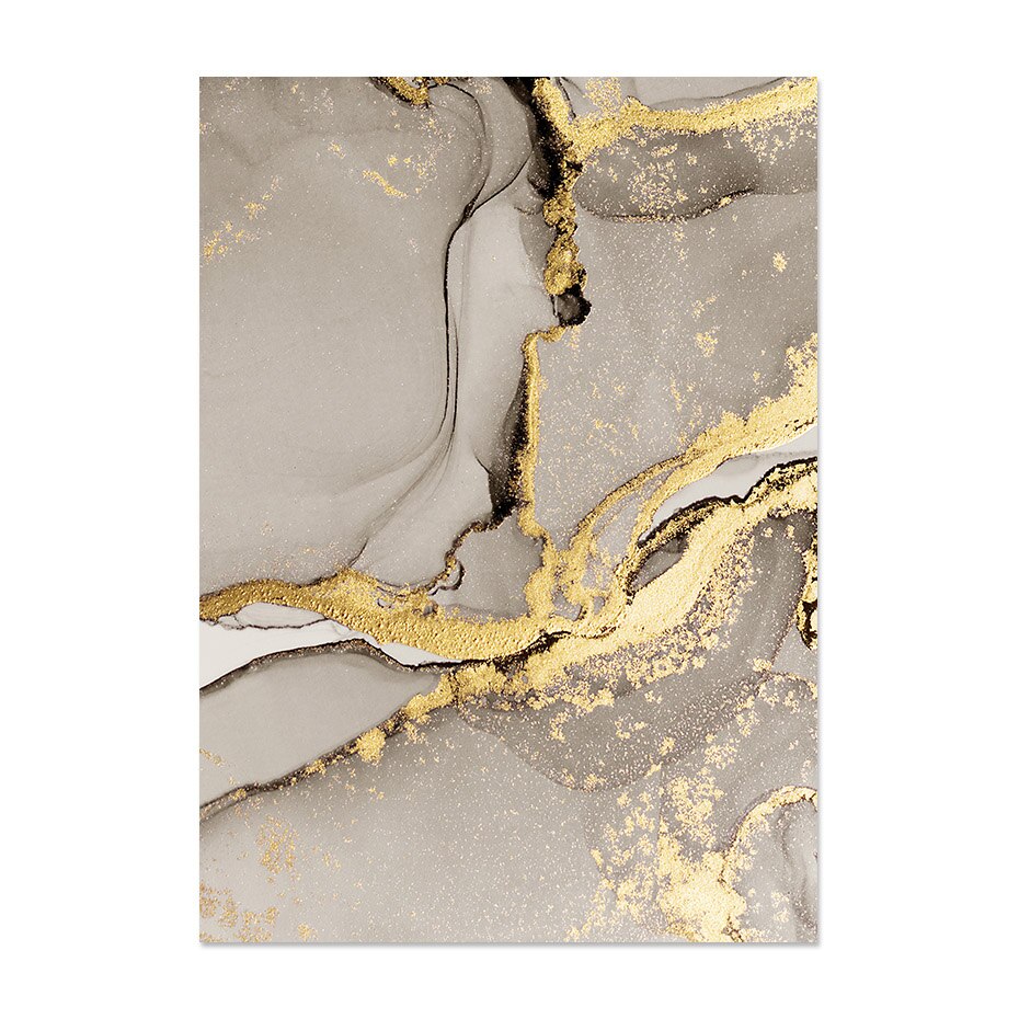 Modern Abstract Beige Golden Marble Print Wall Art Fine Art Canvas Prints Pictures For Living Room Bedroom Light Luxury Home Decor