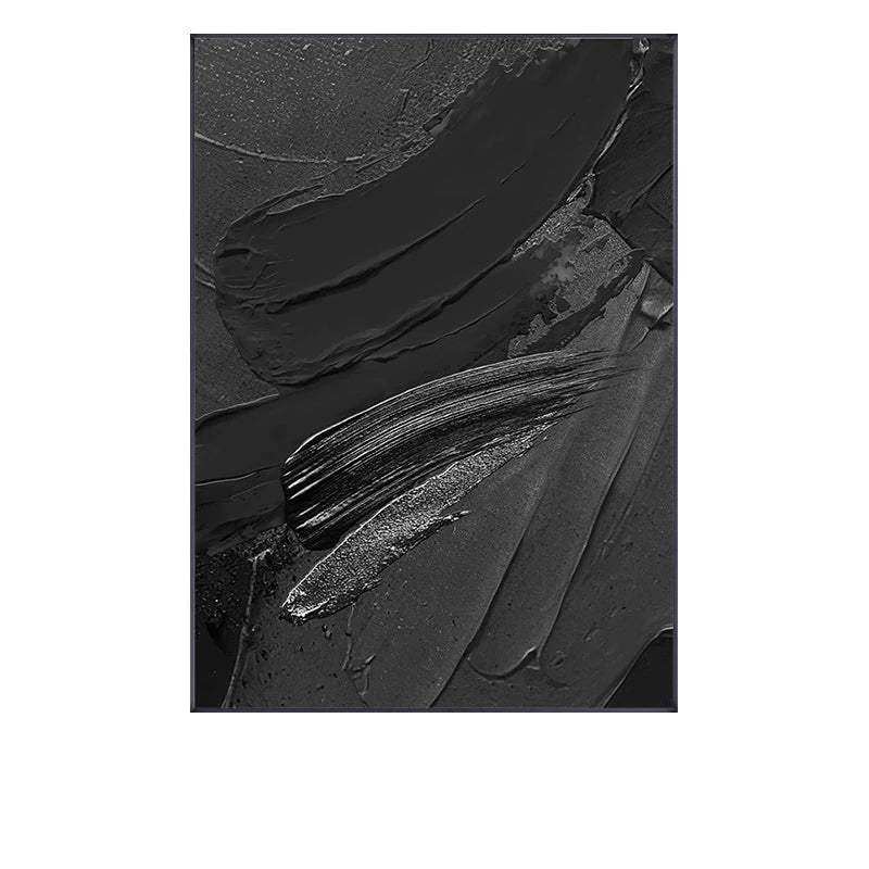 Modern Minimalist Urban Architectural Wall Art Fine Art Canvas Prints Black Grey Terracotta Thick Brush Abstract Pictures For Home Office Decor