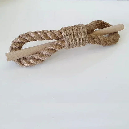 Natural Wood Hemp Rope Curtain Tie Binding Decoration For Living Room Bedroom Dining Room Curtains Nordic Style Home Decor For Simple Living