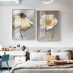 Modern Abstract Paint Splash Floral Wall Art Fine Art Canvas Prints Posters Elegant Botanical Pictures For Living Room Decor