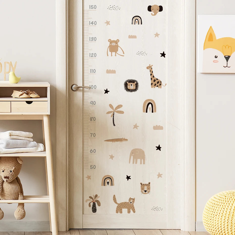 Adorable Height Measurement Chart Wall Sticker for Kids Room