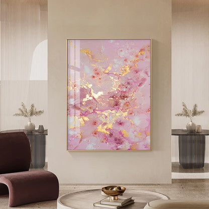 Pink Purple Crystal Abstract Wall Art Fine Art Canvas Prints Pink Fashion Pictures For Modern Living Room Bedroom Salon Art Decor