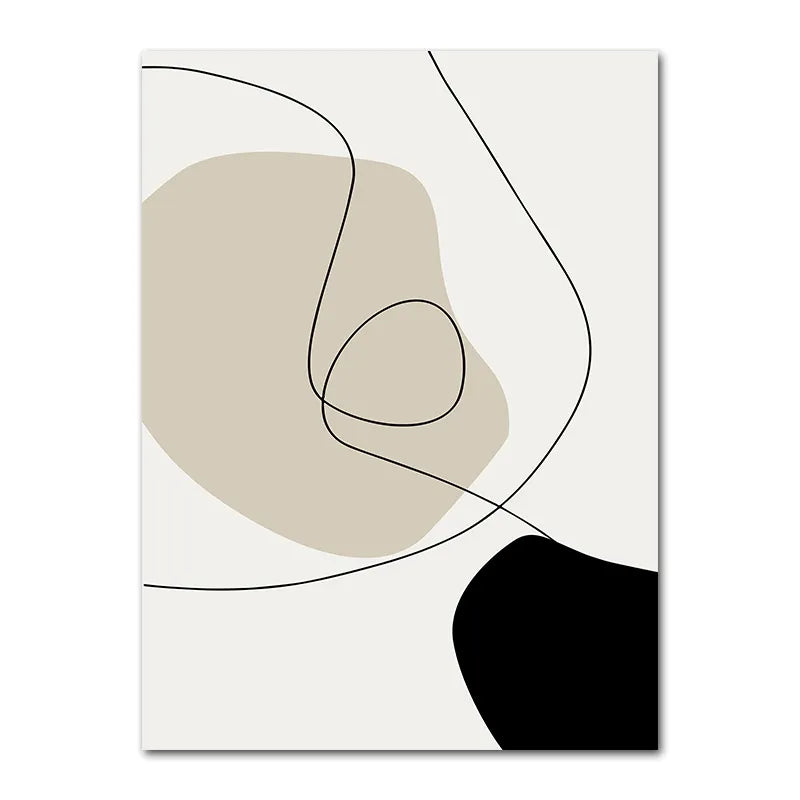 Minimalist Geometric Line Art Figure Art Fine Art Canvas Prints Modern Abstract Pictures For Living Room Room Home Office Decor