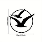 Seaside Seagulls Iron Art Wall Art 3D Metal Sculptured Birds Wall Decoration For Living Room Dining Room Creative Contemporary Nordic Home Decor 2025