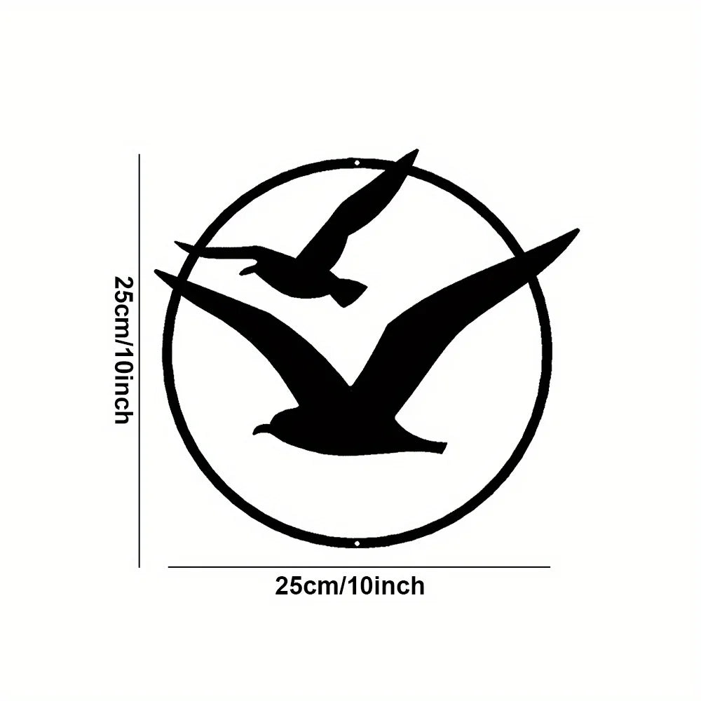 Seaside Seagulls Iron Art Wall Art 3D Metal Sculptured Birds Wall Decoration For Living Room Dining Room Creative Contemporary Nordic Home Decor 2025