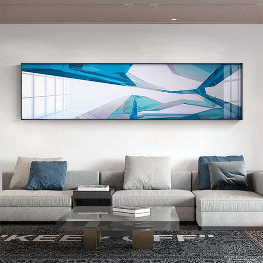 Modern Colorful Abstract Architectural Wide Format Wall Art Fine Art Canvas Prints For Living Room Above The Sofa Abstract Pictures For Above The Bed