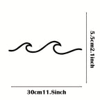 Minimalist Metal Ocean Wave Art 3d Wall Decoration For Living Room Bedroom Modern Home Interior Styling