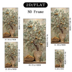Golden Olive Tree Mediterranean Still Life Wall Art Fine Art Canvas Print Modern Botanical Artwork For Kitchen Foyer Decor