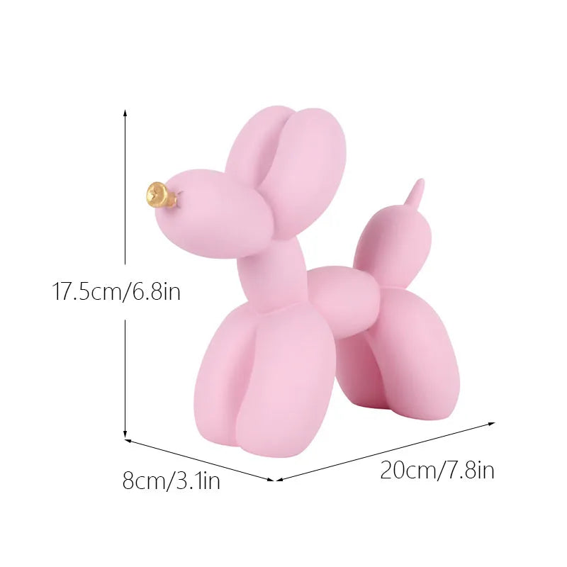 Colorful Balloon Dog Figurines Artistic Animal Statues for Living Room Coffee Table Cute Trendy Ornaments For Desktop Decoration