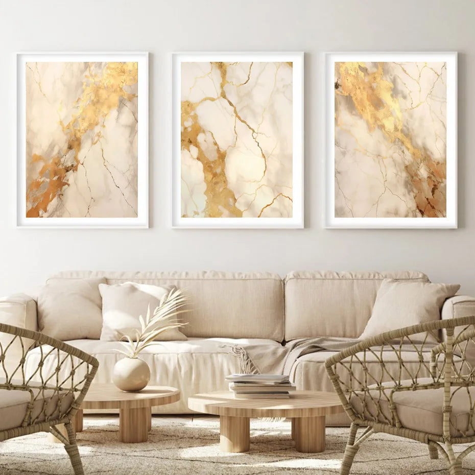Modern Black Beige Golden Liquid Marble Print Abstract Wall Art Fine Art Canvas Prints Pictures For Living Room Bedroom Art Decor