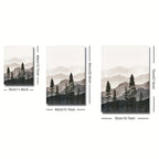 Set of 3PCS Shadow Mountain Silhouette Landscape Wall Art Fine Art Canvas Prints Nordic Pictures For Modern Living Room Dining Room Art Decor