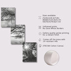 Set of 3Pcs Big Tree Lake Sunset Wall Art Fine Art Canvas Prints Black & White Landscape Pictures For Living Room Bedroom Dining Room Art Decor
