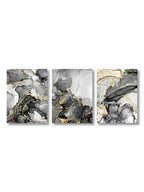 Set of 3Pcs Black Gray Golden Liquid Marble Print Wall Art Fine Art Canvas Prints Abstract Pictures For Modern Apartment Living Room Wall Decor 2025