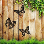 Set of 3Pcs Butterflies Iron Art Wall Art 3D Metal Sculptured Wall Decoration For Living Room Dining Room Creative Nordic Home Decor 2025