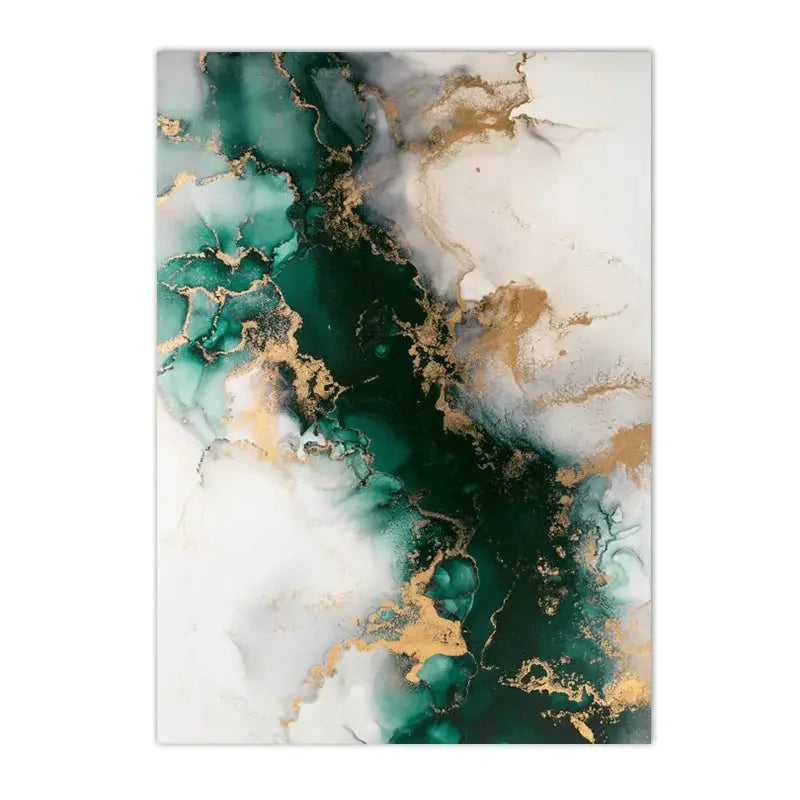 Set of 3Pcs Chic Abstract Green Golden Marble Print Wall Art Fine Art Canvas Prints Pictures For Living Room Dining Room Light Luxury Art For Modern Apartment 2025 01