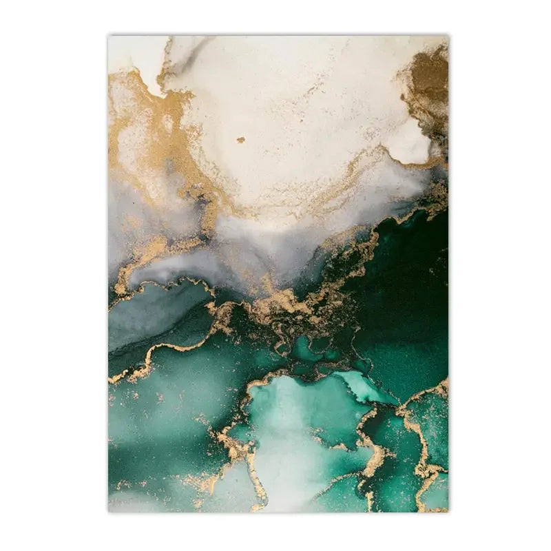 Set of 3Pcs Chic Abstract Green Golden Marble Print Wall Art Fine Art Canvas Prints Pictures For Living Room Dining Room Light Luxury Art For Modern Apartment 2025 01